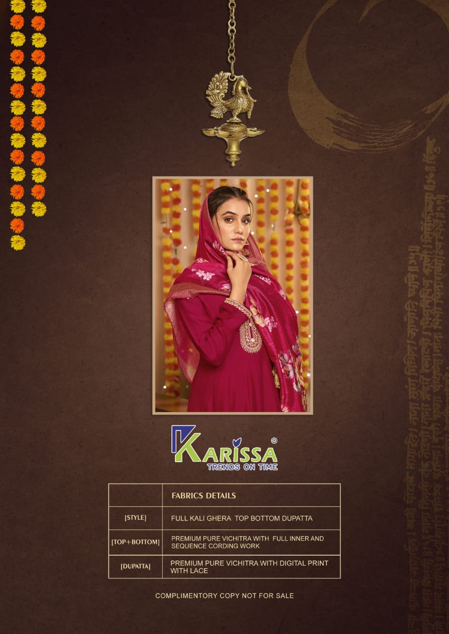 Gehna By Karissa Sequence Work Vichitra Silk Readymade Suits Wholesale Shop In Surat